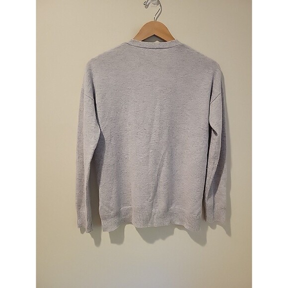 J. Mclaughlin 100% Cashmere Cardigan Sweater Long Sleeve V-Neck Gray S Capsule - Picture 4 of 7